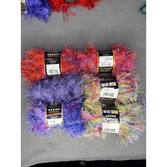 Lion Brand Yarn Fun Fur Mixed Two Pound 2# Lot Crochet Knit Craft DIY Gift - Picture 7 of 11